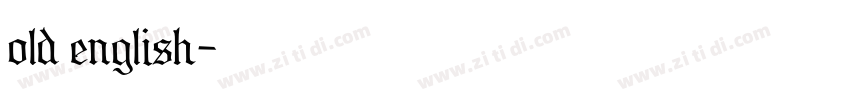 old english字体转换